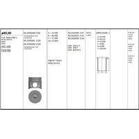 Motor Piston+Segmani ( Riken )  89 90+0 50Mm(-20) Cap Transit 300S Transit 330S Hefa-Hffa 4 Sil. Dizel 2402 Cc-66 Kw (90 Ps) KINGPISTON 18-2550243-20