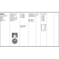 Motor Piston+Segmani ( Riken )  89 91+Stdmm Cap Transit 2 4 Tdi 2006> V348 Tdci 4 Sil. Dizel 2400 Cc-100 Ps KINGPISTON 18-2550250