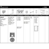 Motor Piston+Segmani ( Riken )  93 67+Stdmm(-20) Cap Otosan Uretimi Minibus Van Transit 2.5 Td 944 F-6110-Aac2.5Di-4Ea 4 Sil. Dizel 2496 Cc-73 6 Kw (100 Ps) KINGPISTON 18-2550950-20