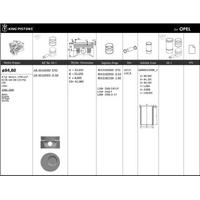 Motor Piston+Segmani ( Riken )  84 80+Stdmm Cap Astra Kadett Omega Vectra 18E-18Sv R 4 Benzin  1796 Cm³-63 85 Kw (86 115 Ps) KINGPISTON 18-3010590