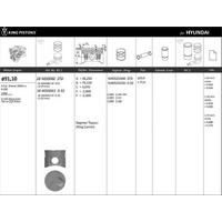 Motor Piston+Segmani ( Riken )  91 10+Stdmm Cap H2600  4 Sil. Dizel 2600 Cc 96-> KINGPISTON 18-4050060