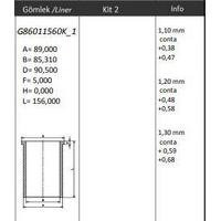 Motor Gomlek (86 01) / (Std) Transit V185 V184 01>06 Mondeo 00>07 2 0Tdci KINGPISTON G86011560K-1M