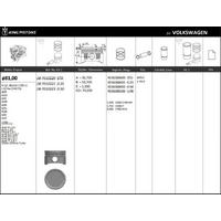 Piston+Segman (81 01Mm Std) Golf Iv Bora A3 A4 A6 Tt Alhambra Cordoba Ibiza Iii Leon Toledo Ii Octavia Beetle Passat Sharan 1 8T (150 / 152 / 156 / 180 Ps) Aeb Agu Ajh Ajl Ajq Anb Aph App Apu Aqa Aqx Ark Arz Avc Awc Awd Ayp 95>10 KINGPISTON 18-7010220