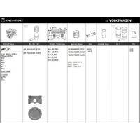 Piston+Segman (81 01Mm Std) Caddy Iii Golf V / Vi / Plus Jetta Iii Beetle Passat Touran A3 A4 Altea Leon Toledo Iii Octavia 1 6 (100 / 101 / 102 Ps) Ahl Alz Ana Avu Ayd Bfq Bfs Bgu Bse Bsf Chga 00>15 KINGPISTON 18-7010240
