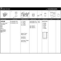 Piston + Segman Std 79.50Mm Golf Vii Passat Touran A1 A3 Leon Toledo Octavia Rapid Superb 1.6Tdi Dcxa Dcza Clha Clhb Crka Crkb Cxxa Cxxb KINGPISTON 18-7092090