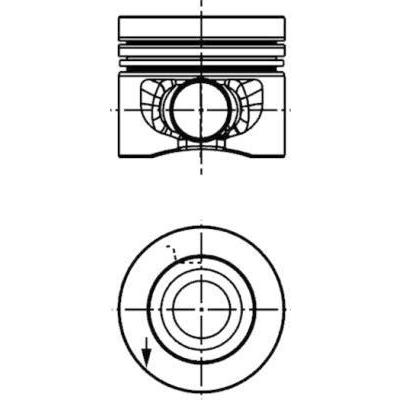 Piston+Segman (81 00Mm Std) Golf V / Vi Jetta Iii Passat Scirocco Tiguan A3 A4 A5 Q5 A6 Tt Altea Exeo Leon Toledo Iii Octavia Superb Yeti Caga Cagb Caha Cahb Cbaa Cbab Cbbb Cega Cbdb 2 0Tdi 03>16 KOLBEN 40558600