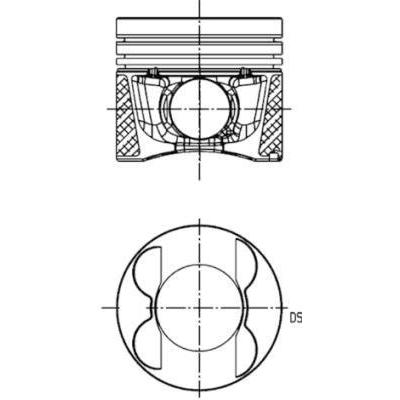 Piston + Segman Std. (Om651.9  83Mm) W204 08>14 C218 11>17 W212 09>16 W166 15>18 W221 11>13 Vito W639 10> Sprinter 906 09> KOLBEN 40776600