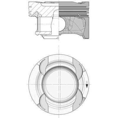 Piston + Segman Std. (M274.910  83Mm) W204 08>14 W205 14> S205 14> C205 15> W212 13>15 W213 17> R172 16> KOLBEN 40856600