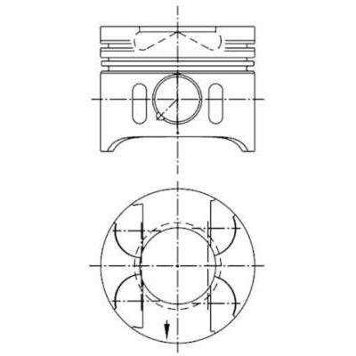 Piston + Segman Std. (Om611  Om612  Om613  Euro 3  88 00Mm) W203 00>07 W210 98>02 W163 99>05 W220 99>02 Vito 638 99>03 Sprinter 00>06 KOLBEN 41014600