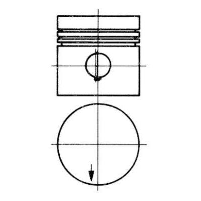 Piston + Segman Std. (M115.9  87Mm) W115 68>80 W123 76>80 KOLBEN 91430600