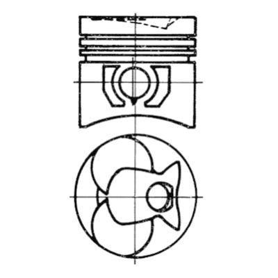 Piston + Segman Std. (Om616.9  Om617.9  90 9Mm  Sessiz) G-Class W460 79>91 KOLBEN 93444600