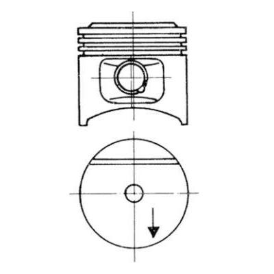 Piston + Segman 0 50Mm (M102.9  89 50Mm) 190 W201 85>93 W123 80>85 W124 86>92 KOLBEN 93677610