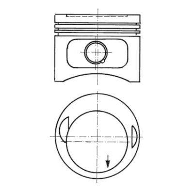 Piston + Segman Std. (M102.9  95 5Mm  22 Pim) 190 W201 86>93 W123 80>85 W124 85>93 W460 82>92 KOLBEN 93968600