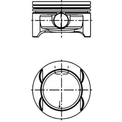 Motor Piston+Segmani 73 40+Stdmm Cap Corsa C - Corsa D Z10Xep Z10Xep KOLBEN 40384600