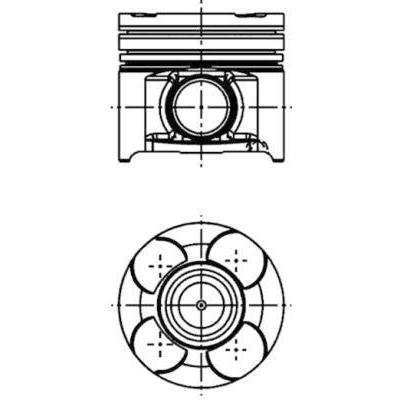 Motor Piston+Segman Komple 0.40. 82.00Mm Astra H 04>14 - Vectra C 02>08 - Zafira B 05>15 - Signum 03>08 Z19Dth KOLBEN 40660610