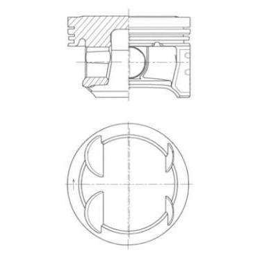 Motor Piston+Segman Komple (Std) Corsa D – Aveo T300 – A12Xer KOLBEN 41006600