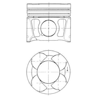 Piston Segman Std 83Mm Insignia A20Dt KOLBEN 41070600