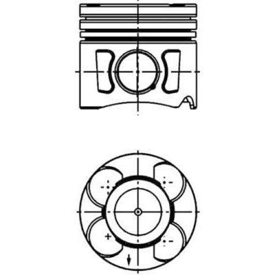 Motor Piston+Segman Corsa E Van (X15) Corsa E (X15) Corsavan Mk Iii (D) (S07) Corsavan Mkiv E (X15) Corsavan Mk Iv € (X15) B13 Dte Dtr-1.3 Cdti (Euro 6) 4 Sil. Dizel 1248Cc-75 Hp-55 70 Kw 75 95 Ps (Euro6) [(69 60Mm + Std)] KOLBEN 41648600