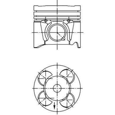 Piston Segman 0 4 Farkli 70Mm Corsa E (X15) / 1.3 Cdti (08  68) / B 13 Dtc Euro 5 KOLBEN 41660620