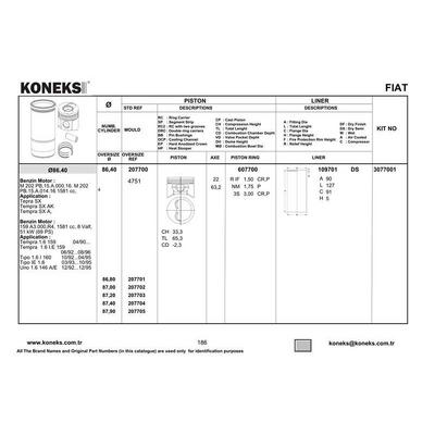 Gomlek 86 4Mm Semi Tempra - Slx (1600 Cc) KONEKS 109701