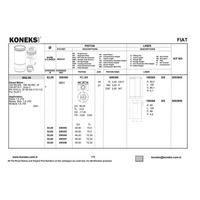 Motor Piston Segman Fiat Brava Bravo Ii Croma Doblo Grande Punto Marea Sedici Stilo 1.9 Jtd 01> Alfa Romeo 147 156 159 1.9 Jtd 01>05 Opel Astra H Vectra C Zafira B 1.9 Cdti 04>10 Suzuki Sx4 1.9 Ddis 06> Saab 9-3 1.9 Tid 04>15 KONEKS 209392