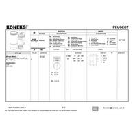 Piston Segman  P106 P205 P309 P306 Tu1 / Tu1M (72 00Mm) / (Std) KONEKS 229050