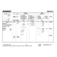 Motor Segmani  82 7Mm Std Clio-R19-Laguna 1.8 Cc (F3P 678) KONEKS 616000