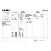 Motor Piston+Segmani Fluence Megane Iii Scenic Iii ((Sogutma Kanalli-Yag Puskurtme Oyugu-Segman Tasiyici-Göz Arasi Konik) (1.5 Dci K9K Euro5 110 Hp) (76Mm Std) KONEKS 232400