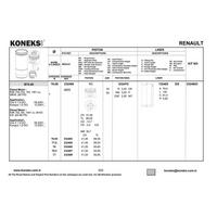 Motor Piston+Segman Clio Symbol Kangoo Modus Thalia (Pim Capi 25Mm) (1 5Dci K9K Em) (76Mm Std)  KONEKS 232480