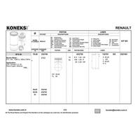 Piston Segman  79 5Mm Std Megane 1.4 Cc 8V (K7J) KONEKS 232740