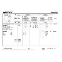 Motor Piston+Segman R19 Clio Megane Expres 1.9D F8Q 65Ps (80.00Mm) / (Std) (Alfinli) KONEKS 232800