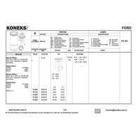 Piston + Segman 74Mm Std Fiesta - Escort - Orion 1.3 Bl Cfi - (Çukur Tepe) KONEKS 212110