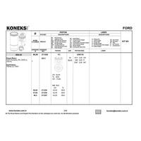 Piston + Segman 86 01Mm Std Transit V347 - 2.2 Duratorq / 100 Ps KONEKS 211250