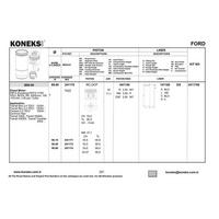 Piston + Segman 89 9Mm Std Transit V184 - 2.4 Tdci / 130 Ps KONEKS 241170