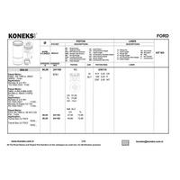 Motor Piston Segman (86 01Mm) / (Std) Transit V184 / V185 2 0Tdci 75Ps / 85Ps / 100Ps Mondeo 2 0Tdci Duratorg 90Ps 00>06 KONEKS 241180