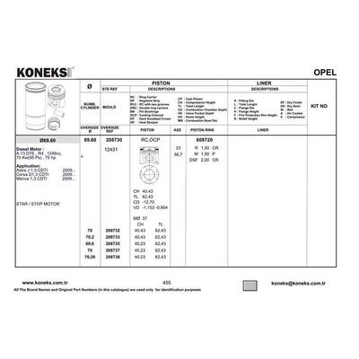 Motor Piston+Segmani Start-Stop Motor Astra J Corsa D Meriva 1.3 Cdti Astra J Corsa D Meriva 1.3 D Multijet Mito Strada Pick-Up Panda Fiorino Kasten Kombi Qubo Idea Punto Van Aveo Schrägheck(Euro-4)1 1.3 75Hp Multi.Jet Ii-16V Euro 5-95 Ps-A 13Dte 4 Sil. D