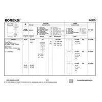 Motor Piston+Segman 93 67+Stdmm Cap Transit V5 Minibus Transit 2 5 2.5 Di Tc 4 Sil. Dizel 2496 Cc-100 Ps KONEKS 211230