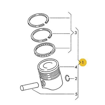 Piston+Segman (76 51Mm Std) Polo Cordoba Arosa Ibiza Ii Inca Vento 1 4 Apq Aex Akv Anx 91>99 KONEKS 238980