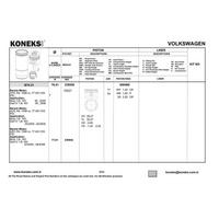 Piston+Segman (76 51Mm Std) Golf Iv Bora Toledo Ii Leon 1 6 16V 105Ps Bcb Azd Aus Atn 00>06 KONEKS 239550