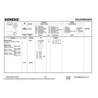 Piston+Segman 76 51Mm Std  Golf V-A3-Eos-Passat 1 6Fsi 115Ps (Blf-Blp-Bag) KONEKS 239650