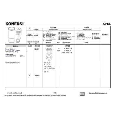 Motor Piston+Segmani Start-Stop Motor Astra J Corsa D Meriva 1.3 Cdti Astra J Corsa D Meriva 1.3 D Multijet Mito Strada Pick-Up Panda Fiorino Kasten Kombi Qubo Idea Punto Van Aveo Schrägheck(Euro-4)1 1.3 75Hp Multi.Jet Ii-16V Euro 5-95 Ps-A 13Dte 4 Sil. D