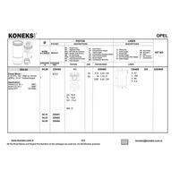 Piston+Segman 84Mm Std Astra-Vectra-Zafira 2 0 16V KONEKS 226480