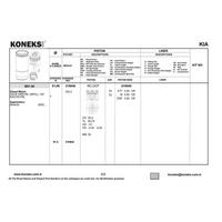 Motor Piston Segman Std Starex Crdi 2002 -> Kia Sorento 2002 -> 140 Bg (D4Cb Crdi Motor) 91 00 Mm KONEKS 216640