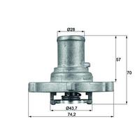 Termostat (87°) Albea Palio Stilo Idea Punto Strada Marea 1 2 16 / 1 4 16V MAHLE TI12287D