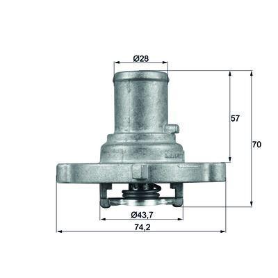 Termostat (87°) Albea Palio Stilo Idea Punto Strada Marea 1 2 16 / 1 4 16V MAHLE TI12287D