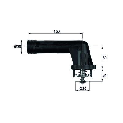 Termostat 95°C Bmw E36 M43 MAHLE TI2095