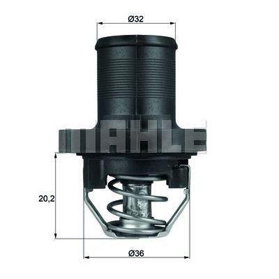 Termostat (89°) P206 P307 C4 Et3J4 (1 4 16V) Tu5Jp4 (1 6 16V) Partner Ii Berlingo Ii Saxo P206+ (T3E) P206 Xsara Tu3A Tu3Jp (1 4 8V) MAHLE TI4789