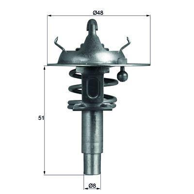 Termostat 90 °C (M271 Kompressor) W203 02>07 S203 02>07 W204 07>14 S204 07>14 MAHLE TX10690D