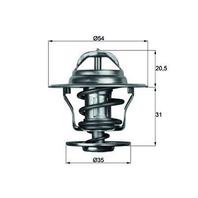 Termostat (80°) Laguna Astra Golf Jetta Passat Cordoba Ibiza Toledo Caddy MAHLE TX1380D