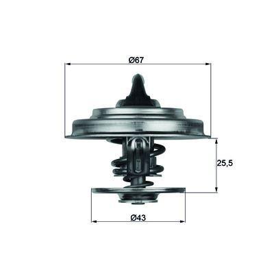 Termostat 87 °C (M102  M103  Om615  Om904) 190 W201 85>93 W202 93>00 W124 88>93 W210 96>02 W140 93>98   Axor 1838 Ls Om 904 MAHLE TX1887D